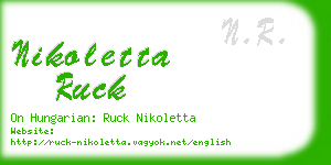 nikoletta ruck business card